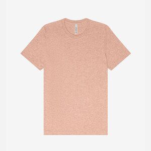 Bella + Canvas 3001CVC Unisex Jersey Tee. Heather Prism Peach Color. #30…
